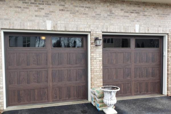 Two shaker style doors in Accent Walnut