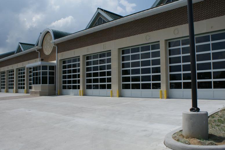 A series of full view doors installed for the Singerly Fire Company.